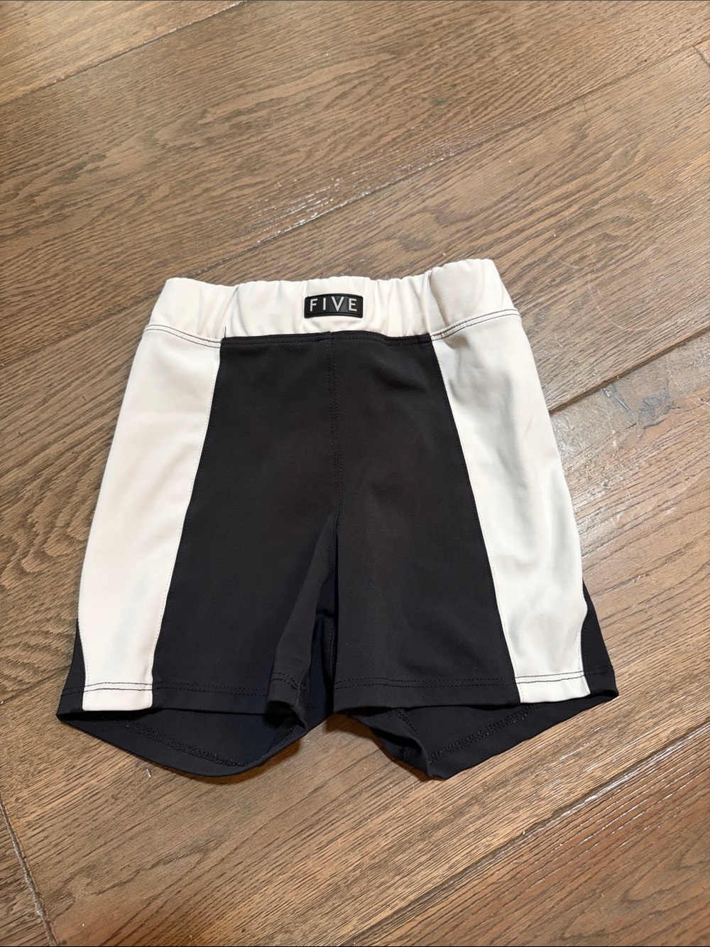 FIVE Girls' Black & White Athletic Shorts